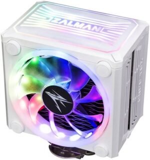 Zalman CNPS16X RGB CPU Cooler, Pure Copper+ABS+Pure Aluminum Materials, 800~1500 RPM Fan Speed, 49CFM Airflow, EBR Bearing, PWM Control, 180W TDP, White