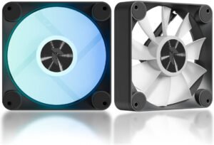 APNX FP1-RQ 120 PWM ARGB Reverse Case Fan, 1200 RPM Fan Speed, 48.5 CFM Fan Airflow, 31.6 dBA Fan Noise Level, Hydraulic Bearing Type, Black