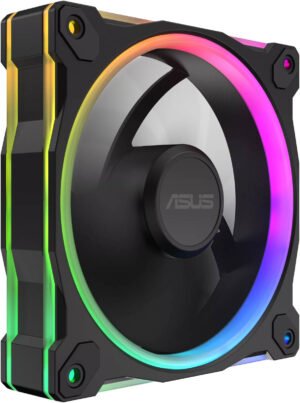 ASUS Prime MR120 aRGB Reverse Fan, 1600 RPM Fan Speed, 58 CFM Fan Airflow, Reversed Blade, Dual-Sided Lighting, Sleeve Bearing, Single Pack, Black