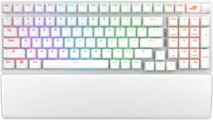 ASUS ROG X901 Strix Scope II 96% Gaming Keyboard, NX Snow Switches, Hot-Swappable, ROG Omni Receiver, UV-Coated ABS keycaps, Tri-Mode Connection, English - Arabic Layout, White