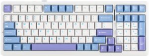 AULA F99 Gasket 98% Mechanical Keyboard, 99 Keys, Hot Swappable, Reaper Switches, Ultra Low Latency, Five Layers Noise Reduction, 8000mAh Battery, Tri-Mode Connectivity, Blue