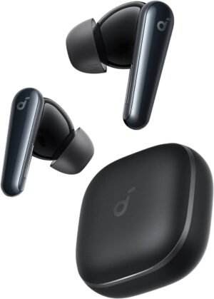 Anker Soundcore Liberty 5 Earbuds, 9.2mm Wool-Paper Diaphragm Drivers, Adaptive ANC 3.0, 6 Mics with Al, Dolby Audio, HearID 4.0, Bluetooth 5.4, IP55 Water and Dust-Resistant, Black