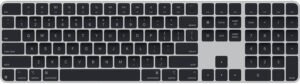 Apple Magic Keyboard, Touch ID and Numeric Keypad, Wireless and Rechargeable, USB-C, Black Keys, Pairs Automatically with Mac