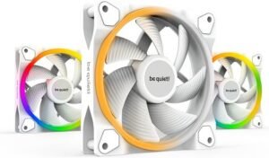 Be Quiet! Light Wings 120mm PWM aRGB Case Fans, 7 Silence-Optimized Fan Blades, Up to 70.53 CFM Airflow & 1700 RPM Fan Speed, Rifle Bearing Technology, Triple Pack, White