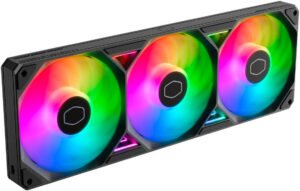 Cooler Master SickleFlow Edge 360 ARGB Case Fan, 2500 RPM Fan Speed, 190 CFM Fan Airflow, Loop Dynamic Bearing , Addressable Gen 2 RGB, Black