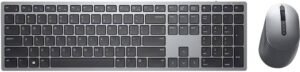 Dell Premier Multi-Device Wireless Keyboard and Mouse, USB Wireless Receiver, 2.4 GHz, Bluetooth 5.0, English-Arabic Layout , Titan Gray