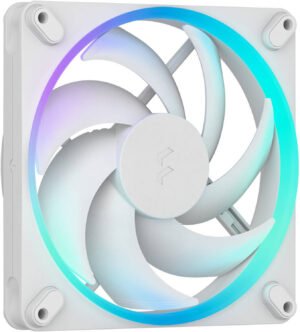 Fractal Design Momentum 14 RGB Fan, 140mm PWM Fan, 1800RPM Fan Speed, 74.39 CFM Airflow, ARGB Gen 2 Lighting, 28.03 dBA Noise Level, White