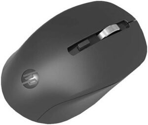 HP S1000 Plus Wireless USB Mouse, 2.4GHz Wireless Dongle, Up to 1600 DPI, Optical Sensor, Ambidextrous Design, Silent Clicks, Black
