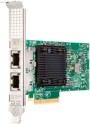 HPE Ethernet 10Gb 2-port BASE-T X550-AT2 Adapter, SR-IOV, DPDK Packet, PCIe 3.0 x 4, 10Gb Ethernet x 2, ProLiant ML110/ML350 Gen10