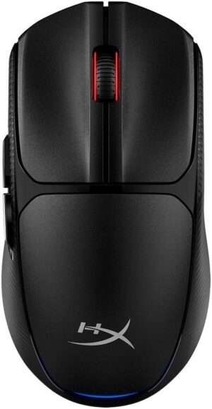 HyperX Pulsefire Fuse Wireless Gaming Mouse, Ambidextrous Lightweight 75g, Pixart PAW3311 Sensor Up to 12,000 DPI, Dual Wireless 2.4GHz & Bluetooth, 85-Hour Battery Life, RGB Lighting, Black
