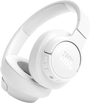 JBL Tune 720BT Wireless On-Ear Headphones, With JBL Pure Bass Sound, 40mm Drivers, Bluetooth 5.3, Hands-Free Calls, Audio Cable, 76- Hours Battery Life,Multipoint Connection - White