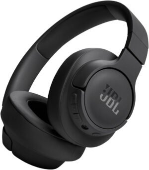 JBL Tune 720BT Wireless On-Ear Headphones, With JBL Pure Bass Sound, 40mm Drivers, Bluetooth 5.3, Hands-Free Calls, Audio Cable, Multipoint Connection, 76- Hours Battery Life, Black