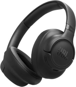 JBL Tune 730BT Wireless Over-Ear Headphones, JBL Pure Bass Sound, Up to 76 Hours Battery Life, Bluetooth 5.3, Lightweight Foldable Design, 2 Built-in Mics with VoiceAware, Black