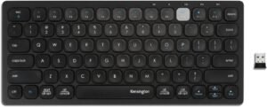 Kensington Multi-Device Dual Wireless Compact Keyboard, Scissor & Shortcut Mechanism, Low Battery Indicator, English - Arabic QWERTY Layout, Bluetooth / USB 3.0 Connectivity, Black