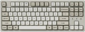 Keychron C1 Pro 8K QMK Wired Mechanical Keyboard, 8000Hz Polling Rate, ENG-ARAB Layout, Keychron Super Red Switch, South-Facing RGB Backlight, OSA Profile Double-Shot PBT Keycaps, Retro