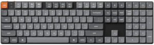 Keychron K5 Max QMK/VIA Wireless Mechanical Keyboard, 1000Hz Polling Rate, ENG-ARAB Layout, Red Gateron Mechanical Switch, 3 Mode Connection, N-Key Rollover, 2000mAh Battery, Black