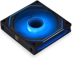 Lian Li SL-Infinity 120 RGB Uni Fan, Infinity Mirror Design, Customizable RGB Lighting, 3x 120mm PWM Fan, 2100 rpm Fan Speed, 61.3 CFM Airflow, Fluid Dynamic Bearings, Black