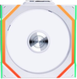 Lian-Li UNI FAN SL Wireless Case Fan, Reverse Blade, 120mm Fan Size, 2000 RPM Fan Speed, 69.5 CFM Fan Airflow, Fluid Dynamic Bearing Type, Single Pack, Whit