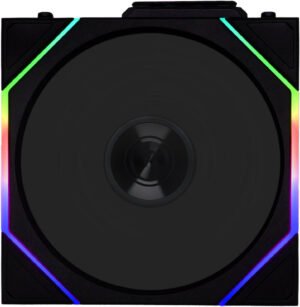 Lian-Li UNI FAN TL 120 Wireless Case Fan, 120mm Fan Size, 2600 RPM Fan Speed, 90.1 CFM Fan Airflow, Fluid Dynamic Bearing Type, PBT & PA66 Material, Singe Pack, Black