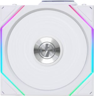 Lian-Li UNI FAN TL 120 Wireless Case Fan, 120mm Fan Size, 2600 RPM Fan Speed, 90.1 CFM Fan Airflow, Fluid Dynamic Bearing Type, PBT & PA66 Material, Single Pack, White