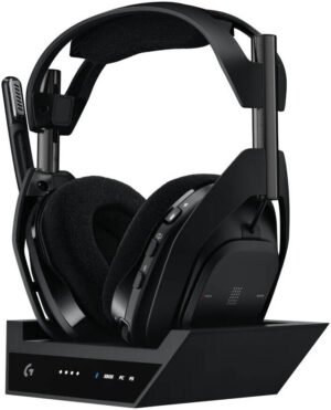 Logitech Astro A50 X LIGHTSPEED Wireless with PLAYSYNC Gaming Headset + Base Station, 40mm PRO-G GRAPHENE, 24H Playtime, Up to 24bit Audio, HDMI 2.1 Passthru, for Xbox X|S, PS5, PC, Black
