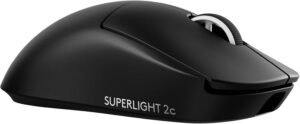 Logitech G Pro X Superlight 2c Wireless Gaming Mouse, 5 Buttons, 44000 DPI Resolution, HERO 2 Sensor, 888 IPS Speed, 88G Acceleration, 8000Hz Polling Rate, Up to 95H of Battery, Black