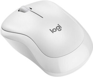 Logitech M240 Silent Bluetooth Mouse, Smooth Optical Tracking Sensor, Up to 4000 DPI Resolution, Line-By-Line Scrolling, Bluetooth Connectivity, SilentTouch Technology, Off-White