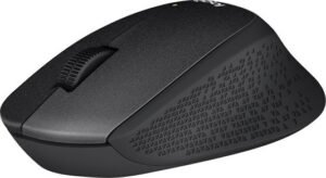Logitech M330 Silent Plus Wireless Large Mouse, 2.4 GHz Wireless Connectivity, 1000 dpi Optical Sensor, Up to 10m Range, Quiet Buttons & Scroll Wheel, Requires Single AA Battery, Black