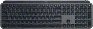 Logitech MX Keys S Advanced Wireless Illuminated Keyboard, Bluetooth Low Energy Tehcnology or Logi Bolt USB Receiver, English (US) Layout, 1500mAh Battery, On / Off Power Switch, Graphite