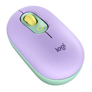 Logitech Wireless Pop Mouse, With Customizable Emoji, 1000 DPI Nominal Value, 4 Buttons, 10m Range, Bluetooth Connection, Precision/Speed Scroll, OS Compatible, Daydream Mint - Purple