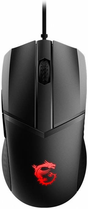 MSI Clutch GM41 Lightweight V2 Gaming Mouse, 16000 DPI Optical Sensor, 60M+ Click OMRON Switches, 6-Buttons, FriXionFree Cable, 1ms Latency, RGB Mystic Light, 65g, Wired