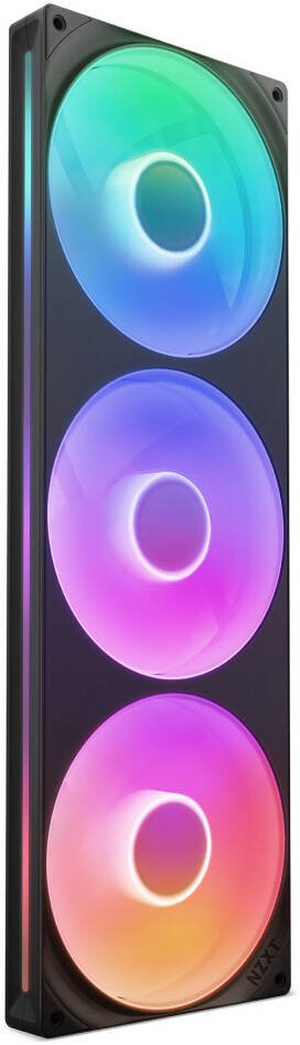 NZXT F420 RGB Core 140mm Dual-Rotor RGB Case Fan, High-Performance PWM Cooling with Fluid Dynamic Bearing, 8-Pin Connector, and Addressable RGB Lighting, Black