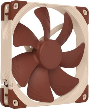 Noctua NF-A14 ULN Case Fan, 140mm x 140mm Fan Size, 800 RPM Fan Speed, 46.96 CFM Fan Airflow, SSO2 Bearing Type, AAO Frame Technology, A-Series with Flow Acceleration Channel