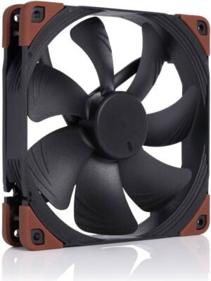 Noctua NF-A14 industrialPPC-24V-3000 SP IP67 PWM Case Fan, 140mm Fan Size, 3000RPM Fan Speed, 158.50 CFM Fan Airflow, SSO2 Bearing Type, Black