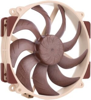 Noctua NF-A14X25r G2 PWM Case Fan, 140mm x 140mm Fan Size, 1500 RPM Fan Speed, 91.58 CFM Fan Airflow, SSO2 Bearing, Sterrox LCP Material, Brown