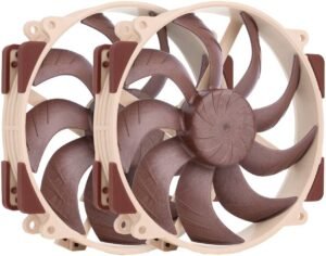Noctua NF-A14X25r G2 PWM SX2-PP Case Fan, 140mm x 140mm Fan Size, 1500 RPM Fan Speed, 91.58 CFM Fan Airflow, SSO2 Bearing, Sterrox LCP Material, Pack of 2