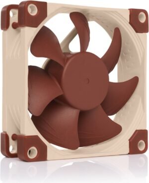 Noctua NF-A8 5V Case Fan, 80mm Fan Size, 3-Pin Connector, 2200 RPM Speed, SSO2 Bearing, 32.67 CFM Fan Airflow, AAO Frame Technology, OmniJoin adaptor set, Brown
