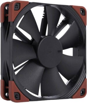 Noctua NF-F12 industrialPPC-24V-3000 SP IP67 PWM Case Fan, 120mm Fan Size, 3000 RPM Speed, 109.89 CFM Airflow, SSO2 Bearing Type, IP67 Protection, Black