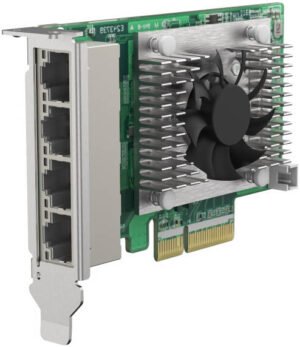 QNAP QXG-2G4T-I225 Network Expansion Card, Intel Ethernet Controller I225-LM, 4x NBASE-T (RJ45) Ports, Up to 2.5Gbps Transmission Rates, PCIe Gen2 x4 Lanes