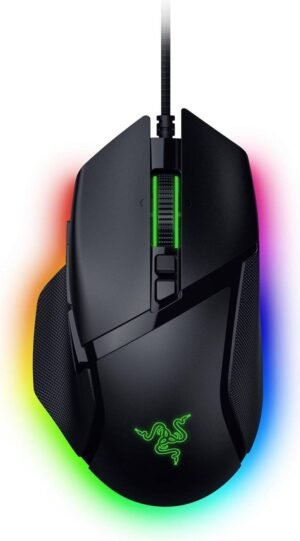 Razer Basilisk V3 35K Wired Gaming Mouse, Right-Handed, Focus Pro 35K Optical Sensor Gen-2, 35000 Max DPI, Optical Mouse Switches Gen-3, 4-Way Razer HyperScroll Tilt Wheel, Black