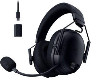 Razer BlackShark V3 Pro Gaming Headset, HyperSpeed Wireless Gen 2, Hybrid Active Noise Cancellation, Detachable Razer HyperClear Full Band 12mm Mic, Unidirectional, Xbox, Black