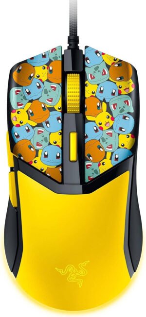 Razer Cobra Pokemon Edition Computer Mouse, 8500 DPI Optical Sensor, 300 IPS Max Speed, Optical Mouse Switches Gen-3, 6 Programmable Buttons, Chroma RGB Lighting, Yellow