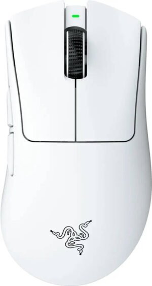 Razer DeathAdder V4 Pro Gaming Mouse, 900 Max Speed IPS, 45,000 Max Sensitivity DPI, Optical Mouse Switches Gen-4, Up to 8000 Hz Polling Rate, 6 Programmable Buttons, White