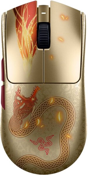 Razer Viper V3 Pro Counter Strike 2 Edition Computer Mouse, 54g Lightweight Design, 35K Gen 2 DPI Optical Sensor, Up To 95H Battery Life, Optical Mouse Switches Gen 3, Gold