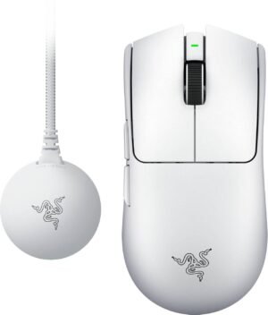 Razer Viper V4 Pro Gaming Mouse, 50000 DPI Focus Pro Sensor Gen 3, 8000Hz Polling Rate, 49G Ultra Lightweight, 180 Hours Battery, White