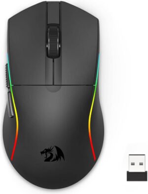 Redragon Deicide M816 Pro Wireless Gaming Mouse, 26,000 DPI, Tri-Mode, 61g Ultra-Light Mouse Gaming, 6 Full Programmable Buttons, Software Support, 200Hrs Battery Life, Black