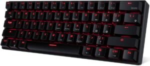Royal Kludge RK61 Mechanical Gaming Keyboard, Ultra Compact Bluetooth Mechanical Keyboard, Brown Switches, Compatible For Multi-Device Connection, Brown Switch, Black
