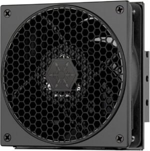 SilverStone FDP02 External Cooling Fan Adapter Bracket, 1 x 120mm Cooling Fan, 1500 RPM Fan Speed, Protective Fan Grill, Hydraulic Bearing, 3 Pin Connectors, Black