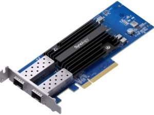 Synology E25G30-F2 2-Port 25G SFP28 to PCIe 3.0 Adapter Card, 2 x 25G SFP28 Slots, PCIe 3.0 x8 Interface, Supports SR and LR Transceivers, CPU Offloading Technology