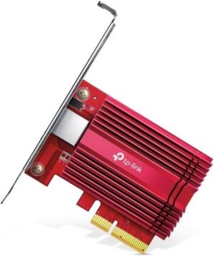 TP-Link 10 Gigabit PCI Express Network Adapter, CAT6A Ethernet Cable, Low-Profile and Full-Height Brackets, Supports Windows 11/10/8.1/8/7, Windows Servers 2019/2016/2012 R2, Linux